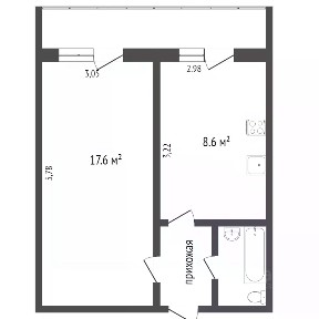 Продается 1-комн. квартира, 30,4 м²