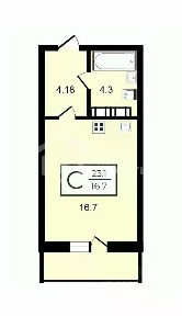Продается студия, 23,1 м²