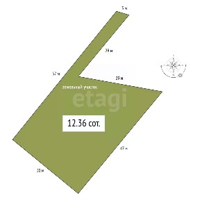 Продается участок, 12,36 сот.
