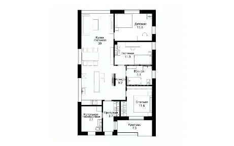 Продается 1-этажный коттедж, 108 м²