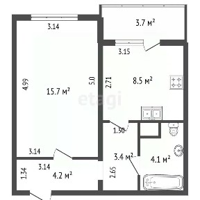 Продается 1-комн. квартира, 35,9 м²