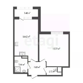 Продается 1-комн. квартира, 42 м²