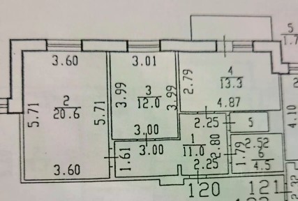 Продается 2-комн. квартира, 63,1 м²