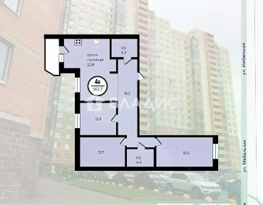 Продается 3-комн. квартира, 90,7 м²
