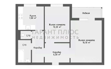 Продается 2-комн. квартира, 52,5 м²