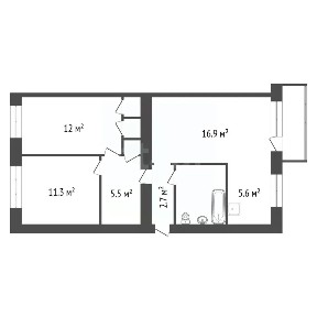 Сдается 3-комн. квартира, 61,1 м²
