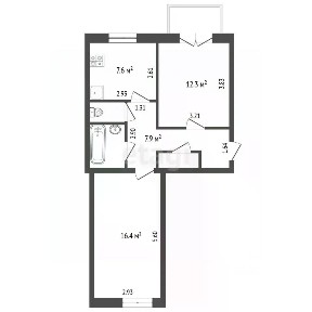 Продается 2-комн. квартира, 47,1 м²