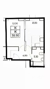 Продается 1-комн. квартира, 38,9 м²