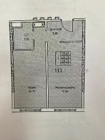 Продается 1-комн. квартира, 39,8 м²