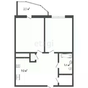 Продается 1-комн. квартира, 41,4 м²