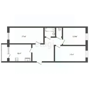Продается 3-комн. квартира, 68,9 м²
