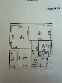 Продается 1-комн. квартира, 56,3 м²