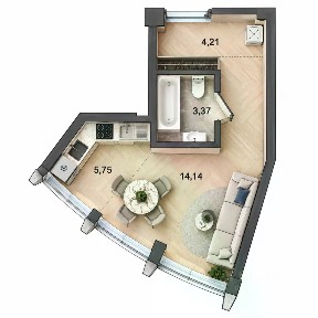 Продается 1-комн. квартира, 27,5 м²