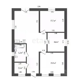 Продается 1-этажный дом, 81 м²