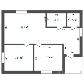 Продается 2-этажный дом, 67 м²