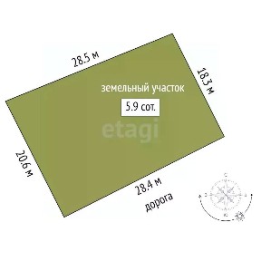 Продается участок, 5,89 сот.