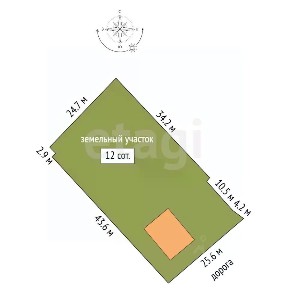 Продается 1-этажный дом, 39,2 м²