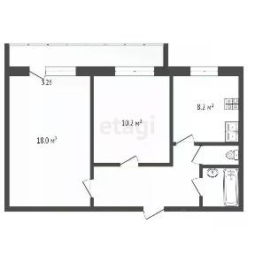 Продается 2-комн. квартира, 52,1 м²