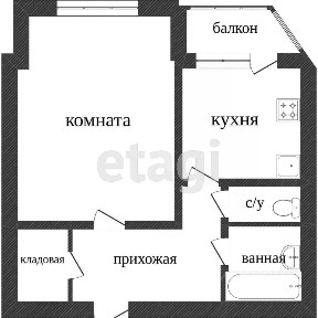 Продается 1-комн. квартира, 45,4 м²