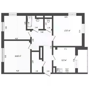 Продается 3-комн. квартира, 84,1 м²