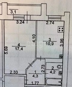 Продается 1-комн. квартира, 36,8 м²