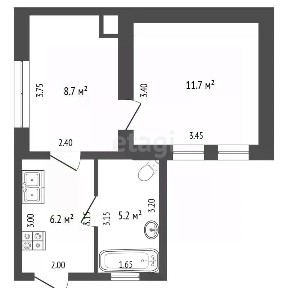 Продается 2-комн. квартира, 31,8 м²