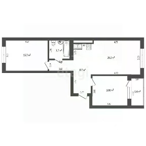 Продается 2-комн. квартира, 55,9 м²
