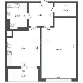 Продается 1-комн. квартира, 36,8 м²
