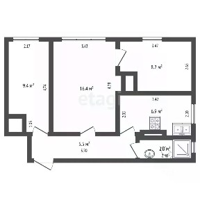 Продается 3-комн. квартира, 48,2 м²