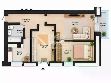 Продается 3-комн. квартира, 50,4 м²