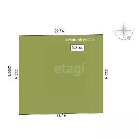 Продается участок, 5 сот.