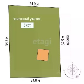 Продается 1-этажный дом, 25 м²