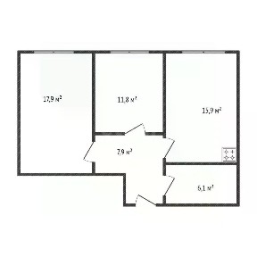 Продается 2-комн. квартира, 60 м²