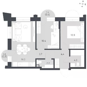 Продается 2-комн. квартира, 53,3 м²