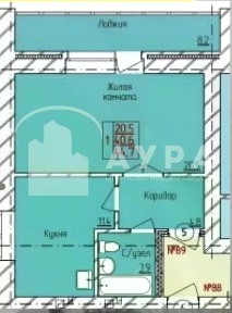 Продается 1-комн. квартира, 44,6 м²