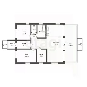 Продается 1-этажный дом, 90 м²