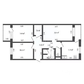 Продается 3-комн. квартира, 96,6 м²