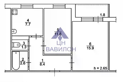 Продается 2-комн. квартира, 47,7 м²