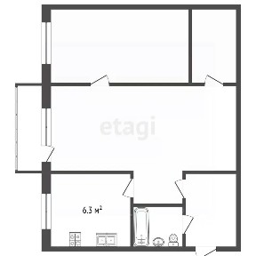 Продается 2-комн. квартира, 43,3 м²