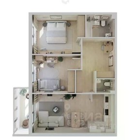 Продается 2-комн. квартира, 54,4 м²