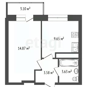 Продается 1-комн. квартира, 32 м²