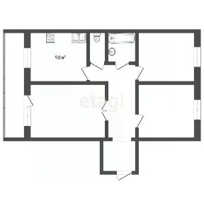 Продается 3-комн. квартира, 58,5 м²