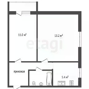 Продается 2-комн. квартира, 40,6 м²