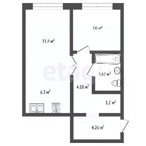 Продается 2-комн. квартира, 39,2 м²
