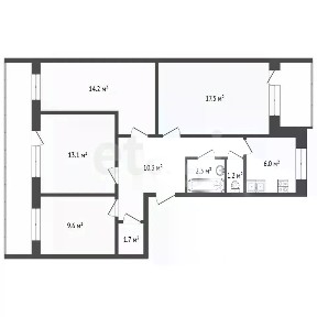 Продается 4-комн. квартира, 76,2 м²