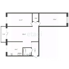 Продается 3-комн. квартира, 60 м²