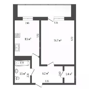 Продается 1-комн. квартира, 36,3 м²