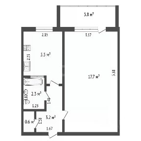 Продается 1-комн. квартира, 29,3 м²