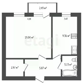 Продается 1-комн. квартира, 40 м²