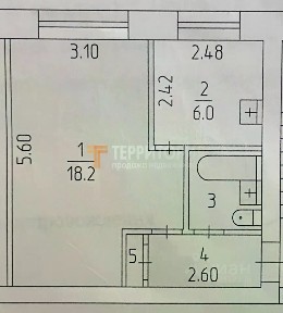 Продается 1-комн. квартира, 30,8 м²